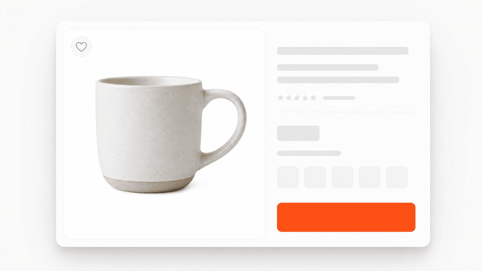 Marketplace product card showing a ceramic mug flattened onto a white image background.