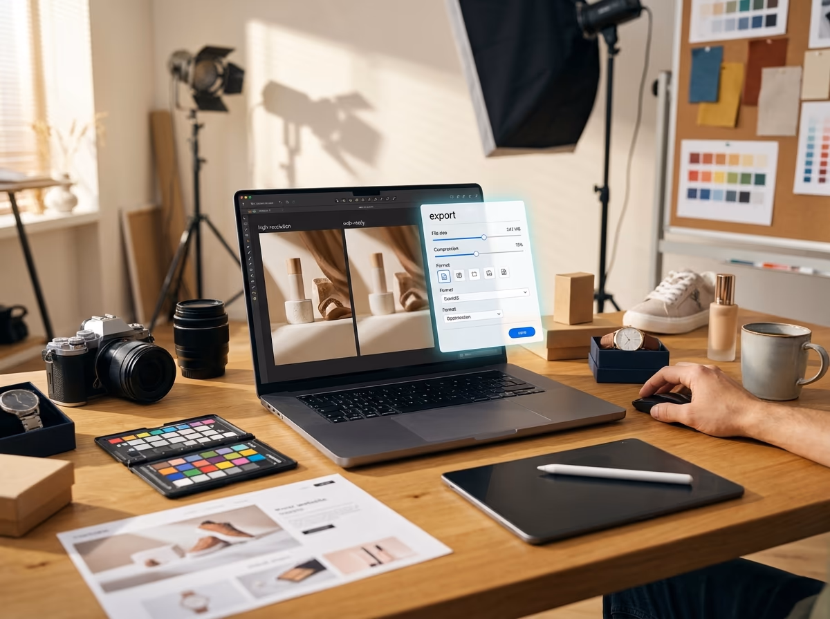 Exportação otimizada para a web - E-commerce