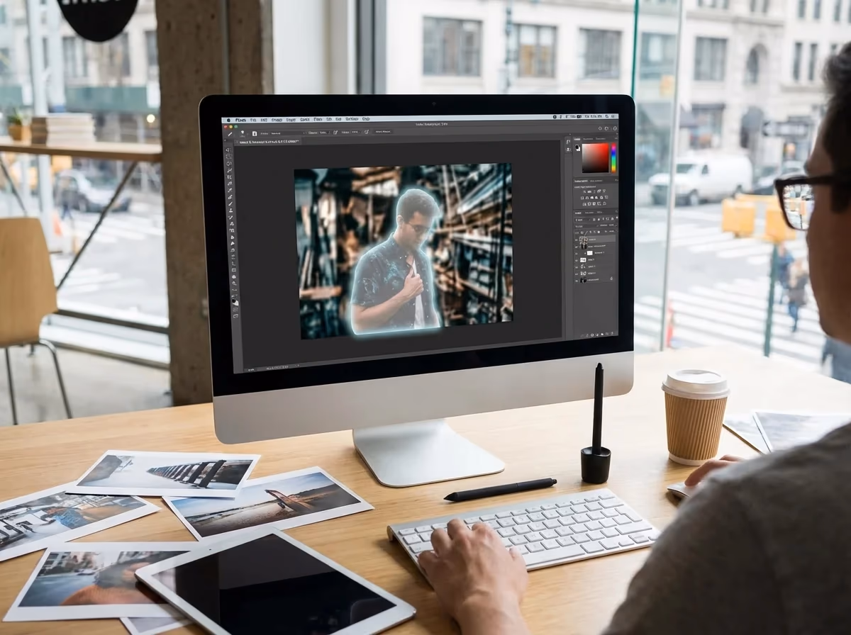 Illustration about How do AI-powered background removers work?